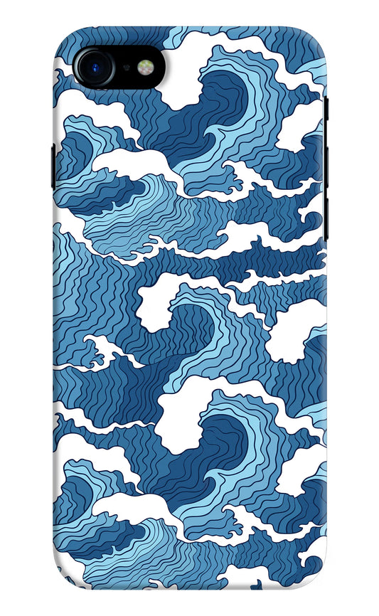 Blue Waves iPhone 8 Hard Case Back Cover by Casekaro