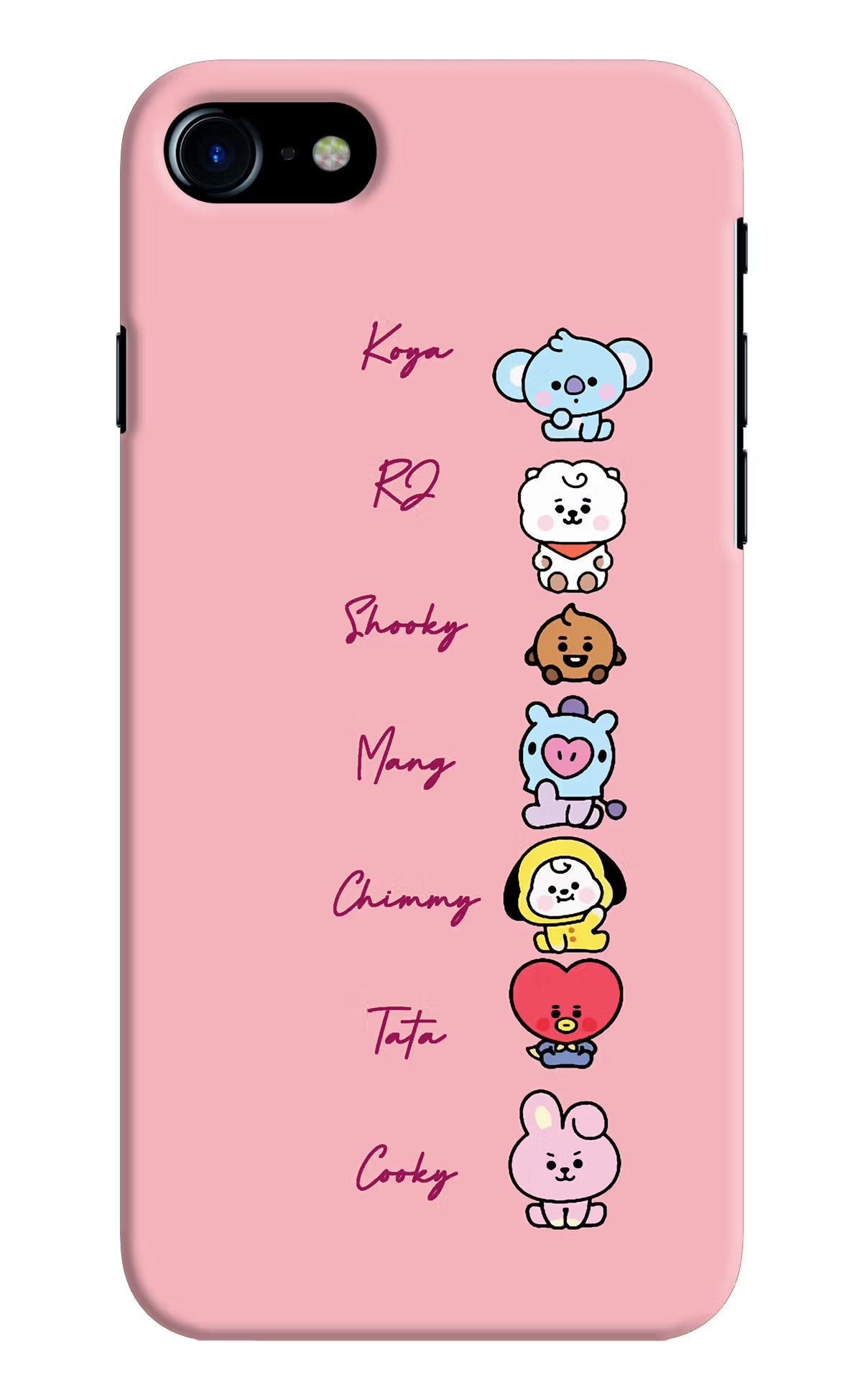 BTS names iPhone 8 Hard Case Back Cover by Casekaro