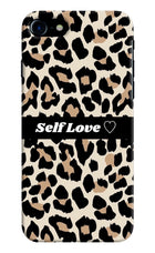 Leopard Print Self Love iPhone 8 Hard Case Back Cover by Casekaro