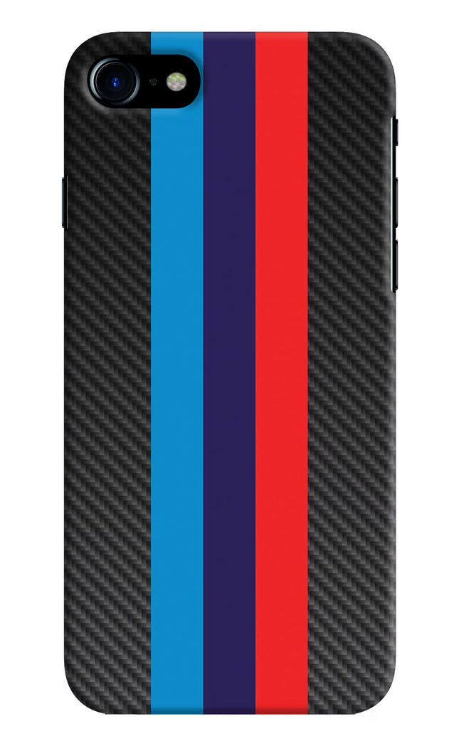 BMW Stripes Pattern iPhone 8 Hard Case Back Cover by Casekaro