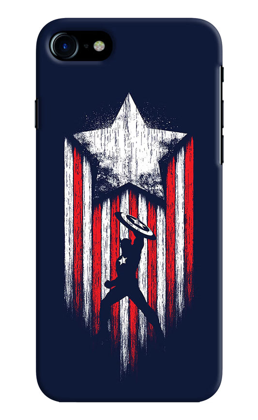Captain America Marvel Art iPhone 8 Hard Case Back Cover by Casekaro