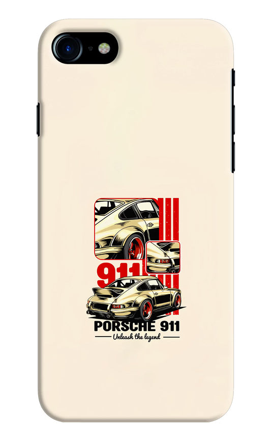 Classic Porsche 911 iPhone 8 Hard Case Back Cover by Casekaro
