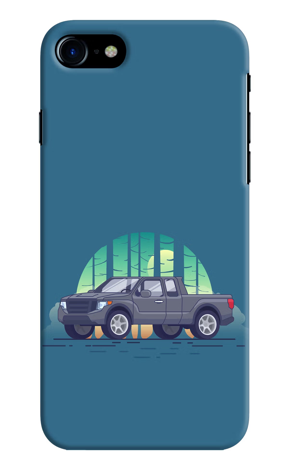 Retro Garage Vibe iPhone 8 Hard Case Back Cover by Casekaro