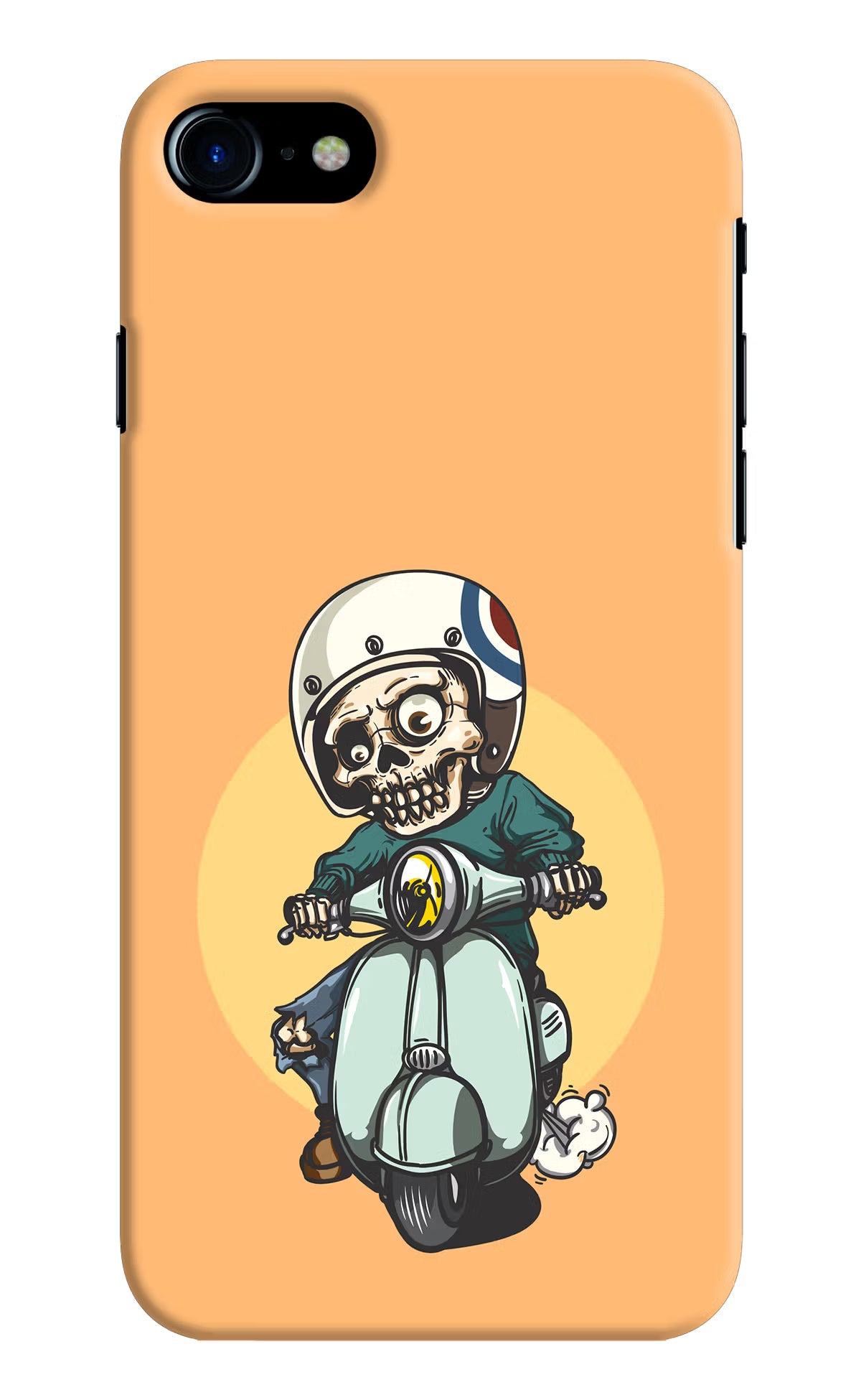 Undead Biker iPhone 8 Hard Case Back Cover by Casekaro
