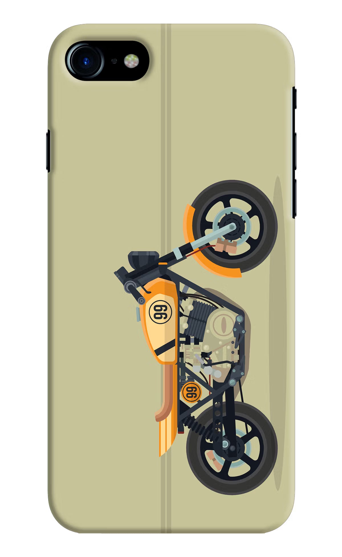 Vertical Speedster iPhone 8 Hard Case Back Cover by Casekaro