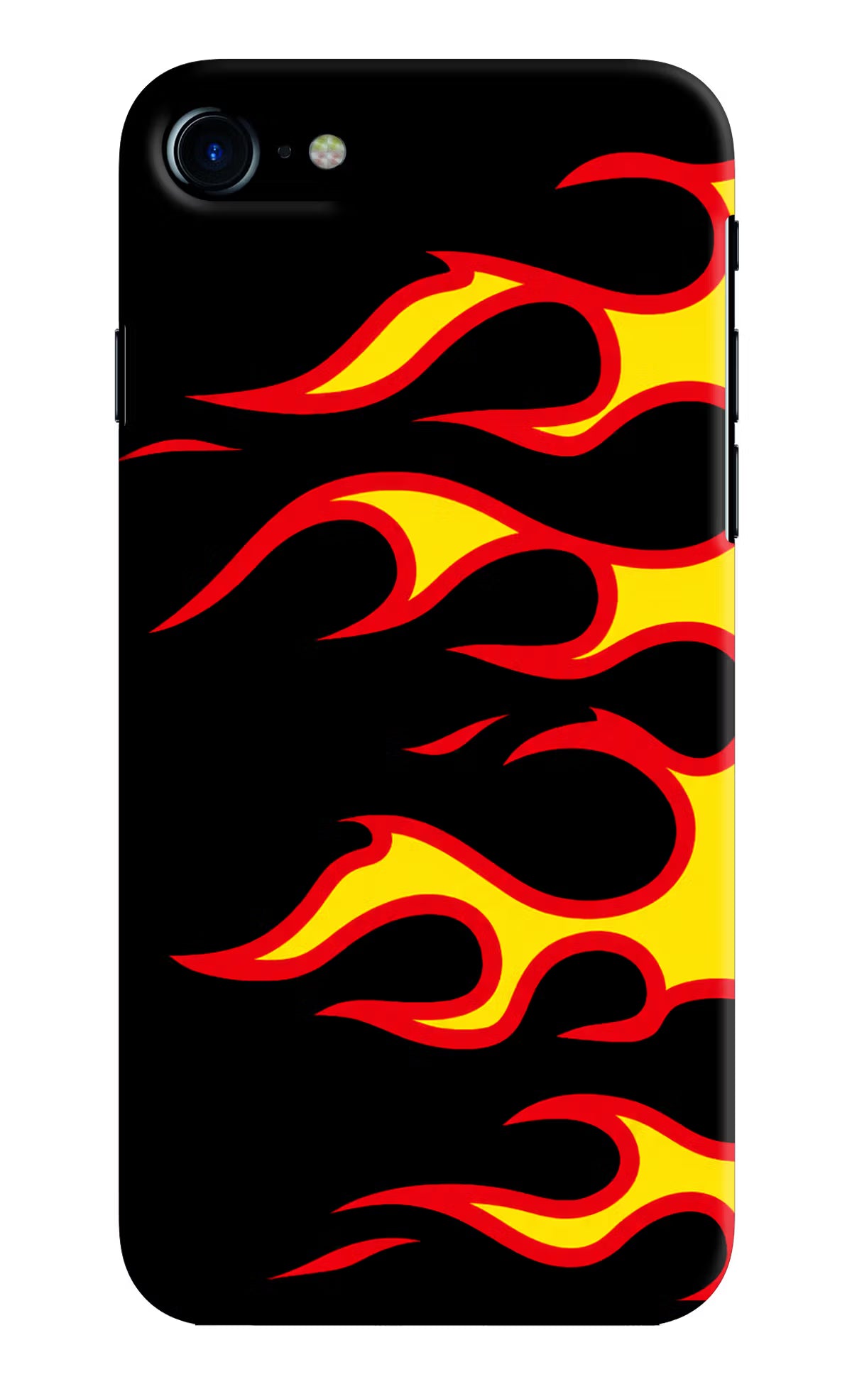 Side Sweep Flames iPhone 8 Hard Case Back Cover by Casekaro
