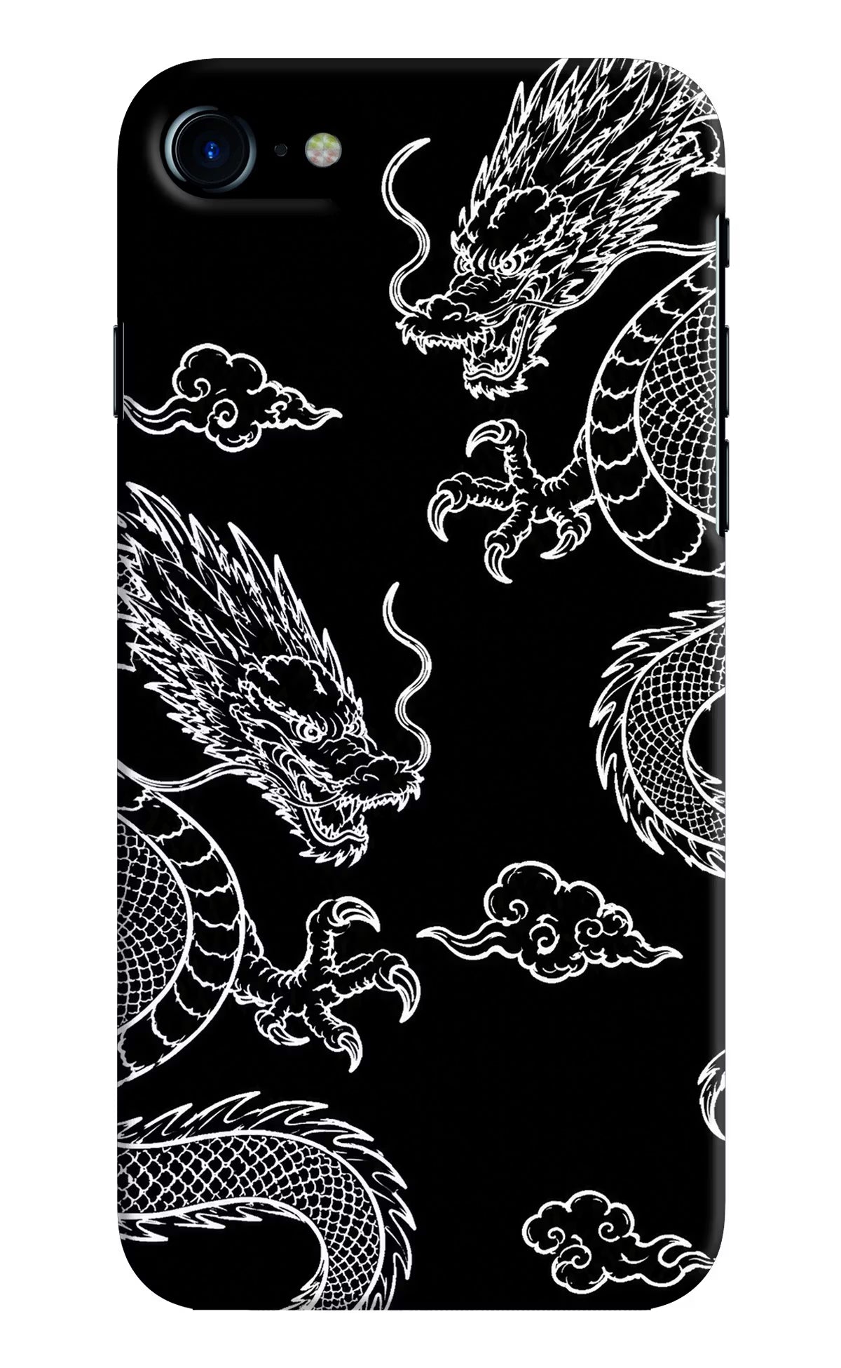 Twin Dragons iPhone 8 Hard Case Back Cover by Casekaro