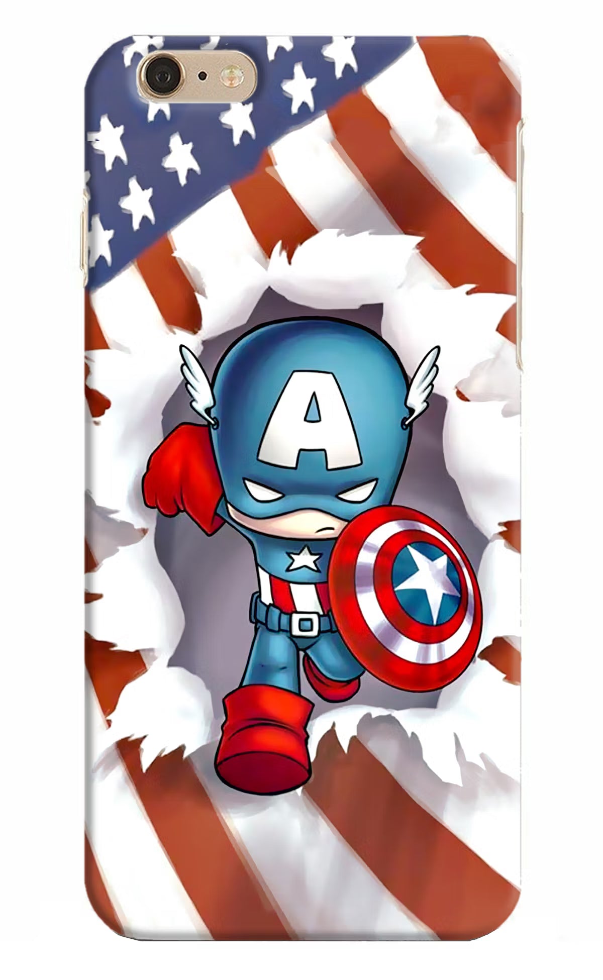 Captain America iPhone 6 Plus/6s Plus Hard Case Back Cover by Casekaro