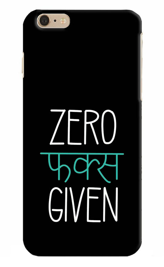 Zero Fucks Given iPhone 6 Plus/6s Plus Hard Case Back Cover by Casekaro