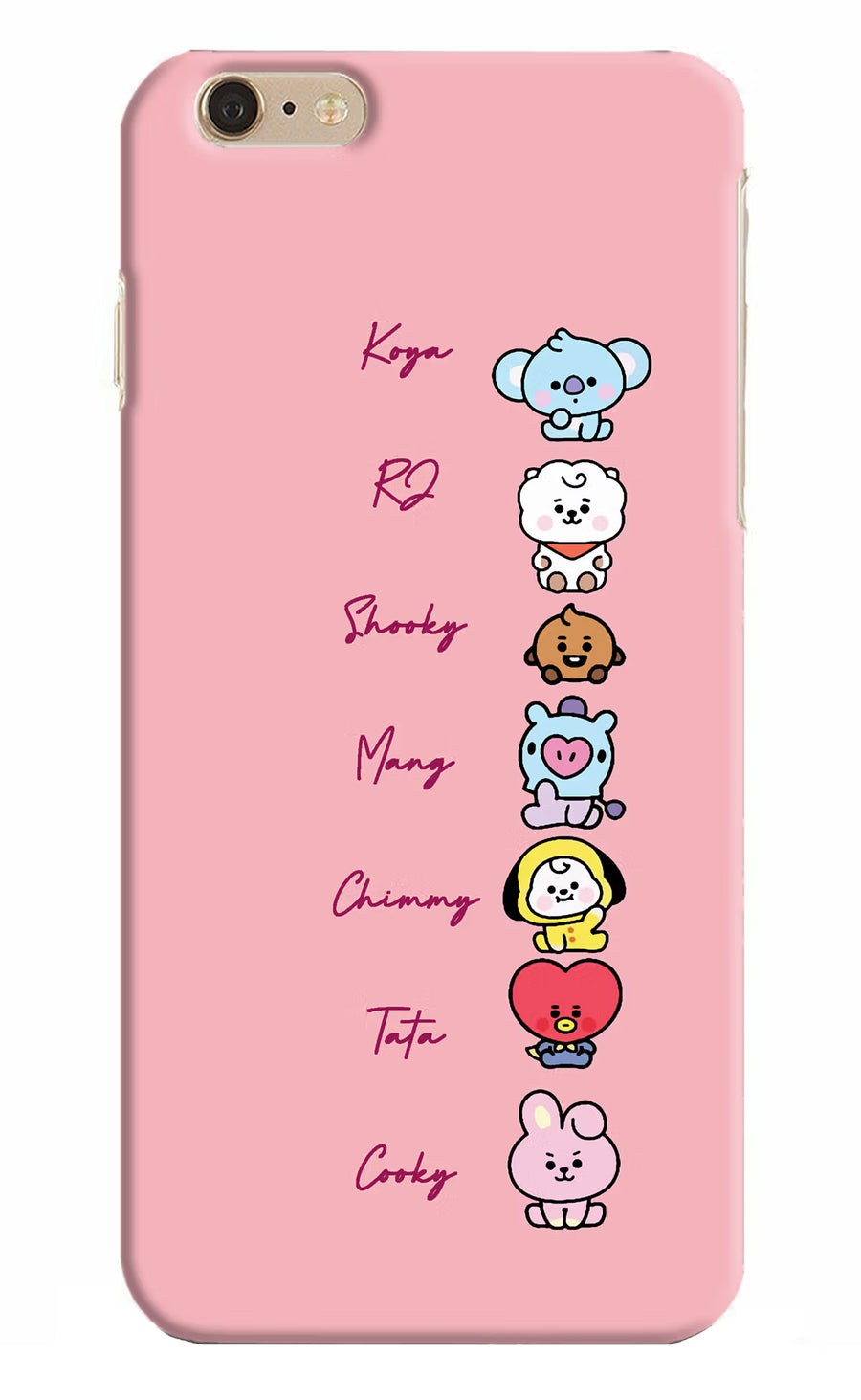 BTS names iPhone 6 Plus/6s Plus Back Cover, Hard case