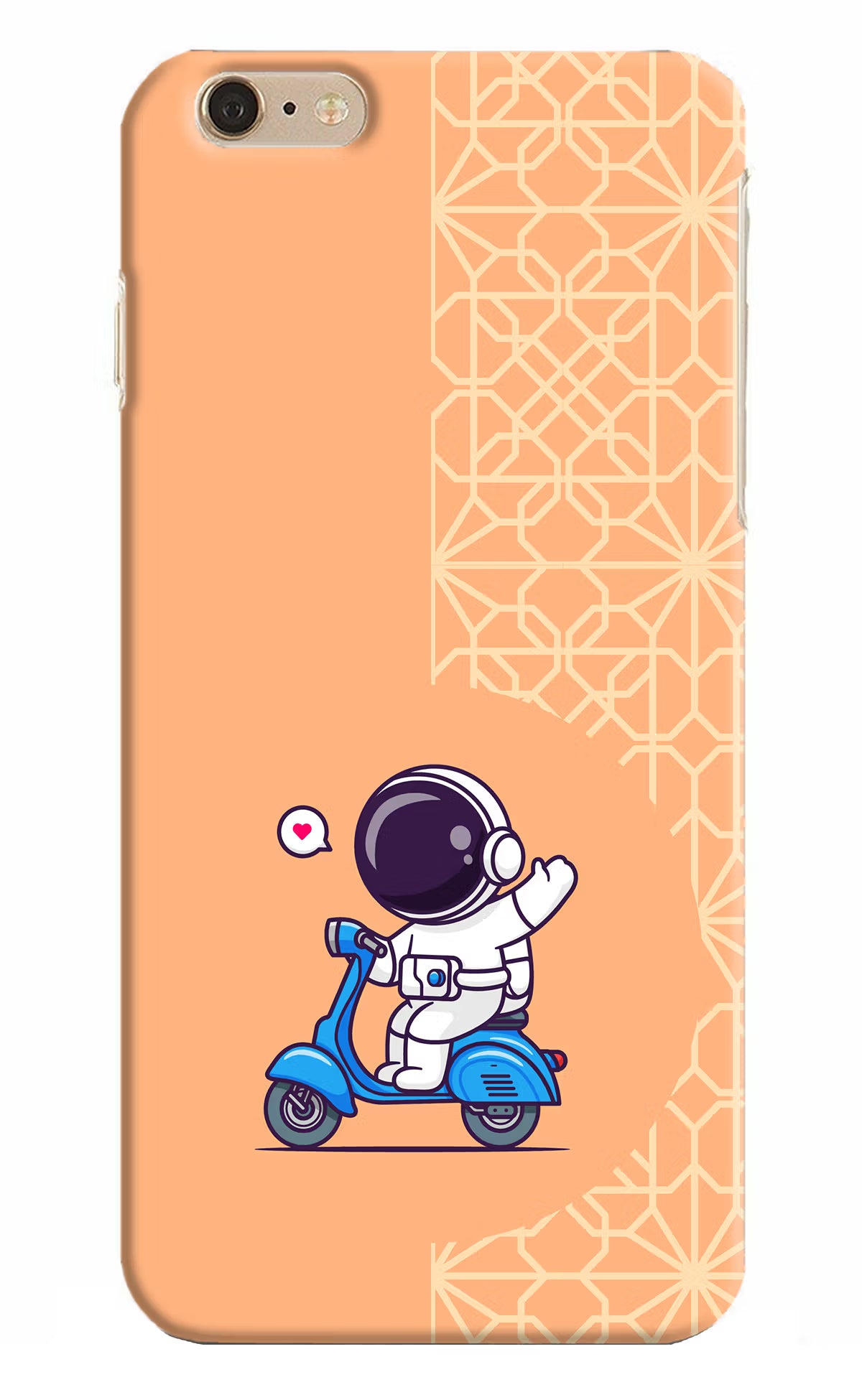 Cute Astronaut Riding iPhone 6 Plus/6s Plus Hard Case Back Cover by Casekaro