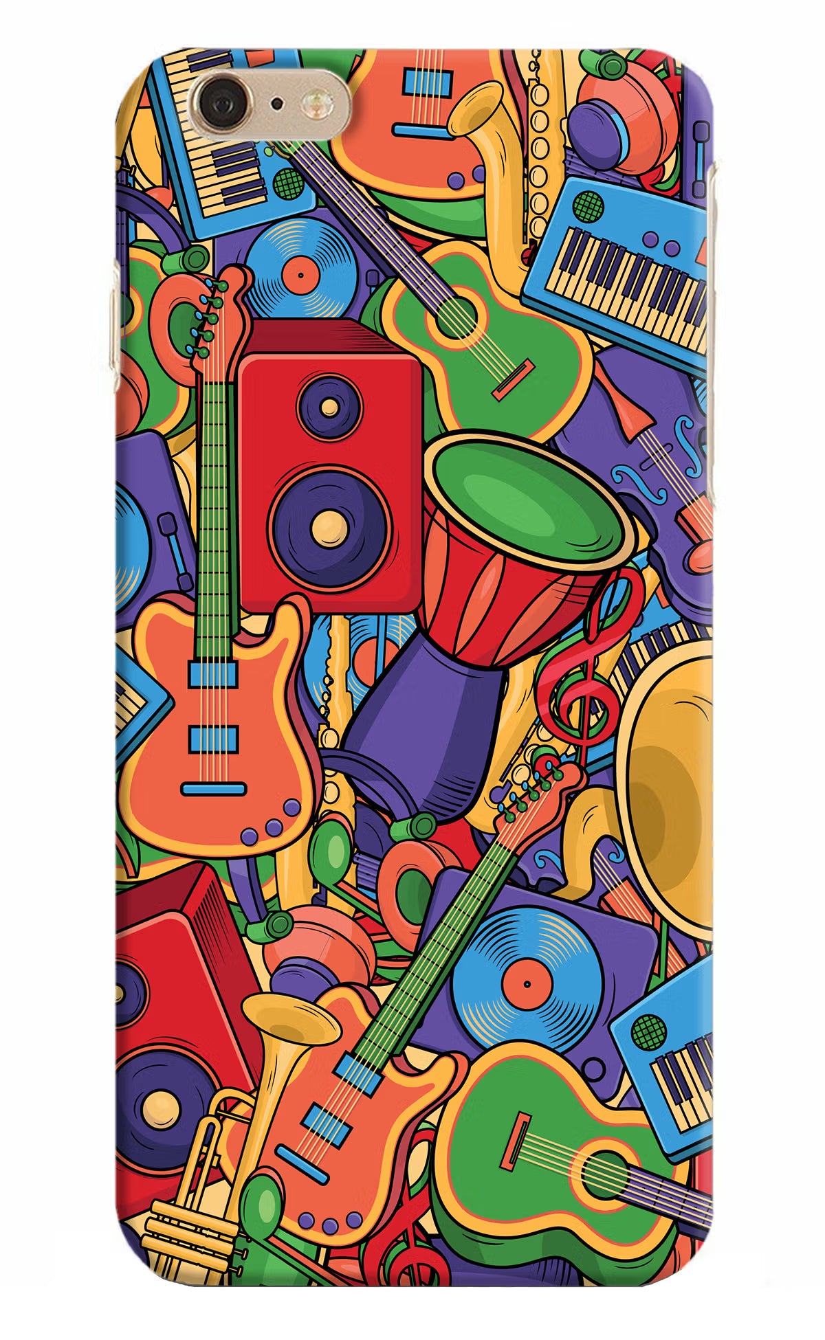 Music Instrument Doodle iPhone 6 Plus/6s Plus Hard Case Back Cover by Casekaro