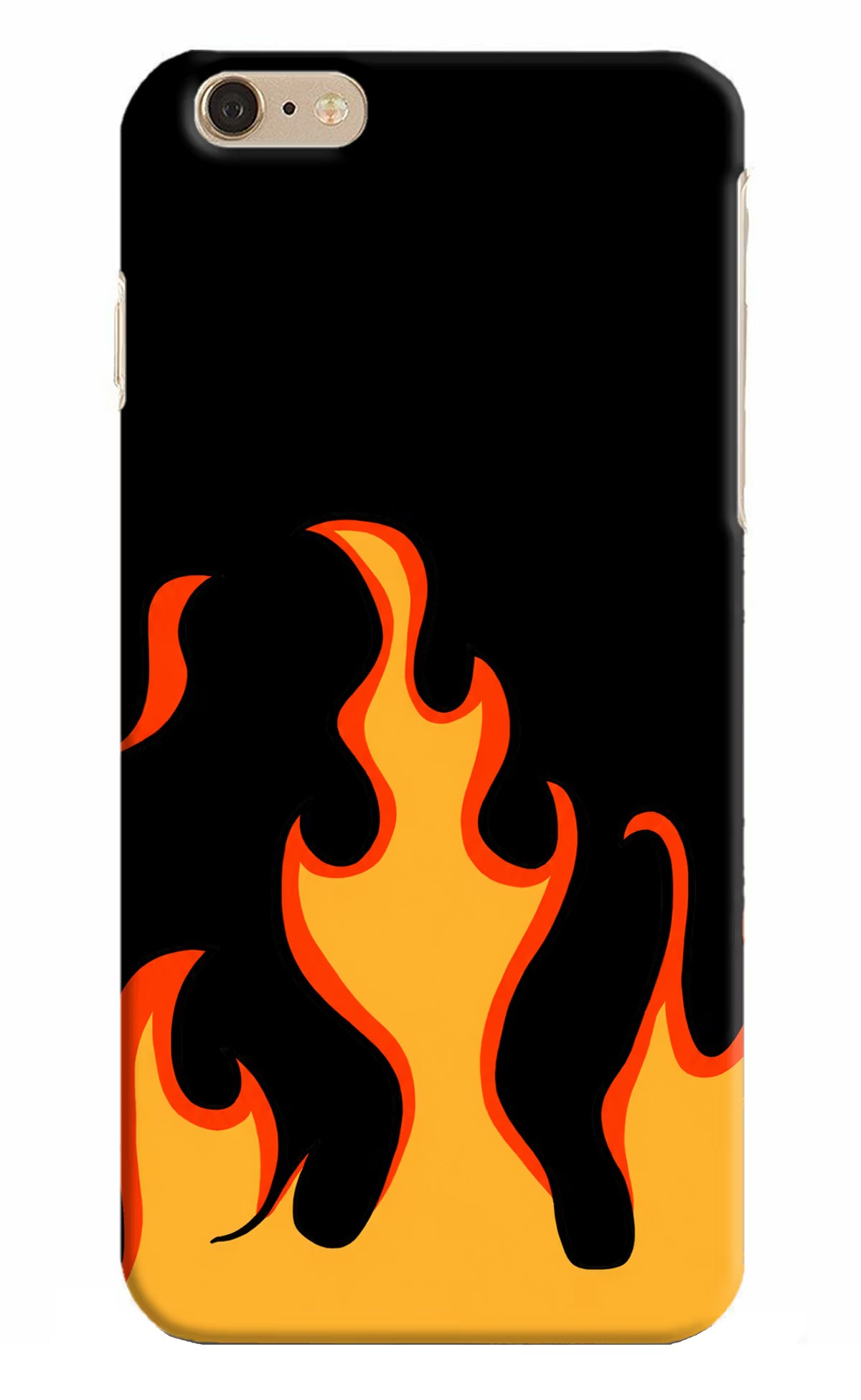Fired Up – Black iPhone 6 Plus/6s Plus Hard Case Back Cover by Casekaro
