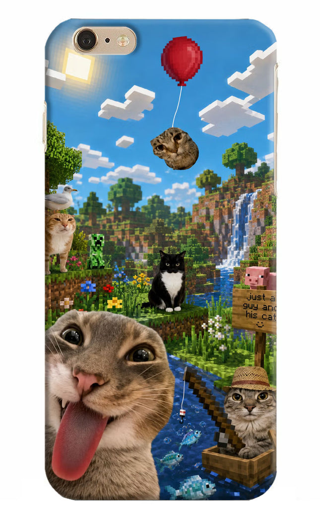 Minecraft Cat Chaos iPhone 6 Plus/6s Plus Hard Case Back Cover by Casekaro