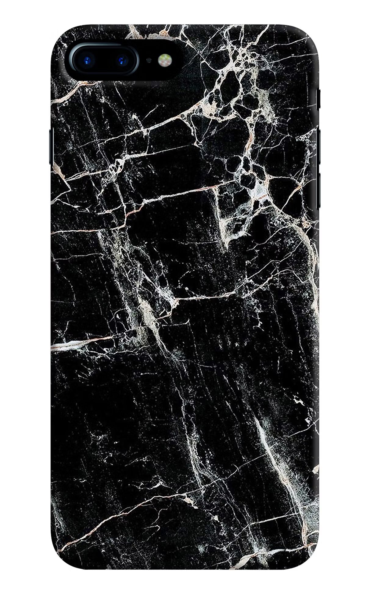 Black Marble Texture iPhone 7 Plus Hard Case Back Cover by Casekaro