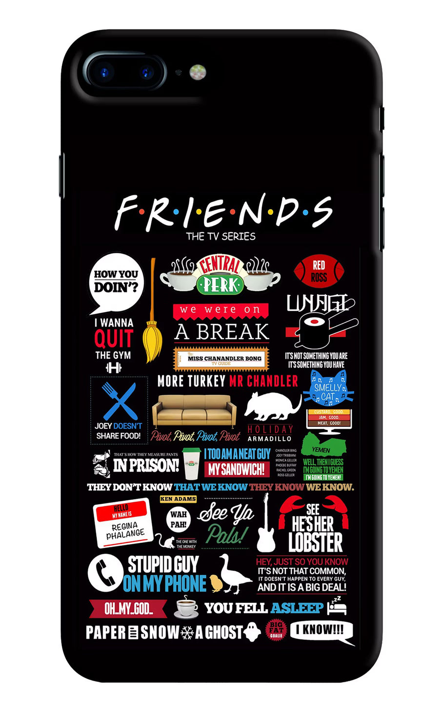 FRIENDS iPhone 7 Plus Back Cover, Hard case
