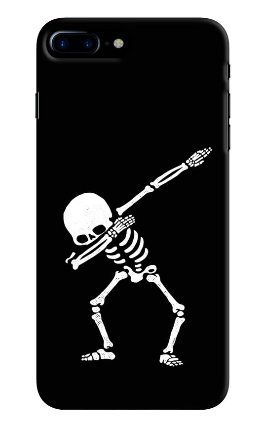 Dabbing Skeleton Art iPhone 7 Plus Hard Case Back Cover by Casekaro