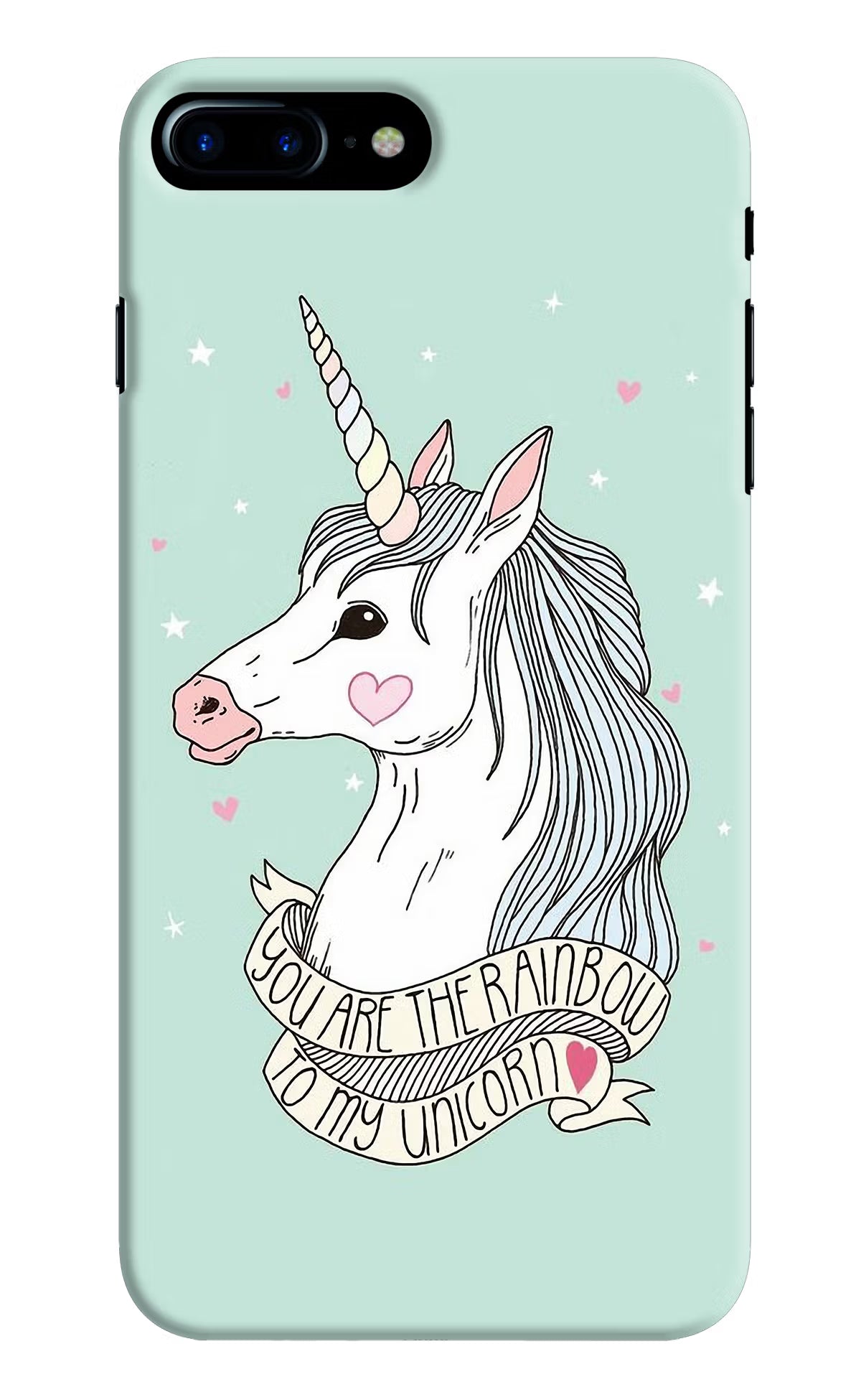 Unicorn Wallpaper iPhone 7 Plus Hard Case Back Cover by Casekaro