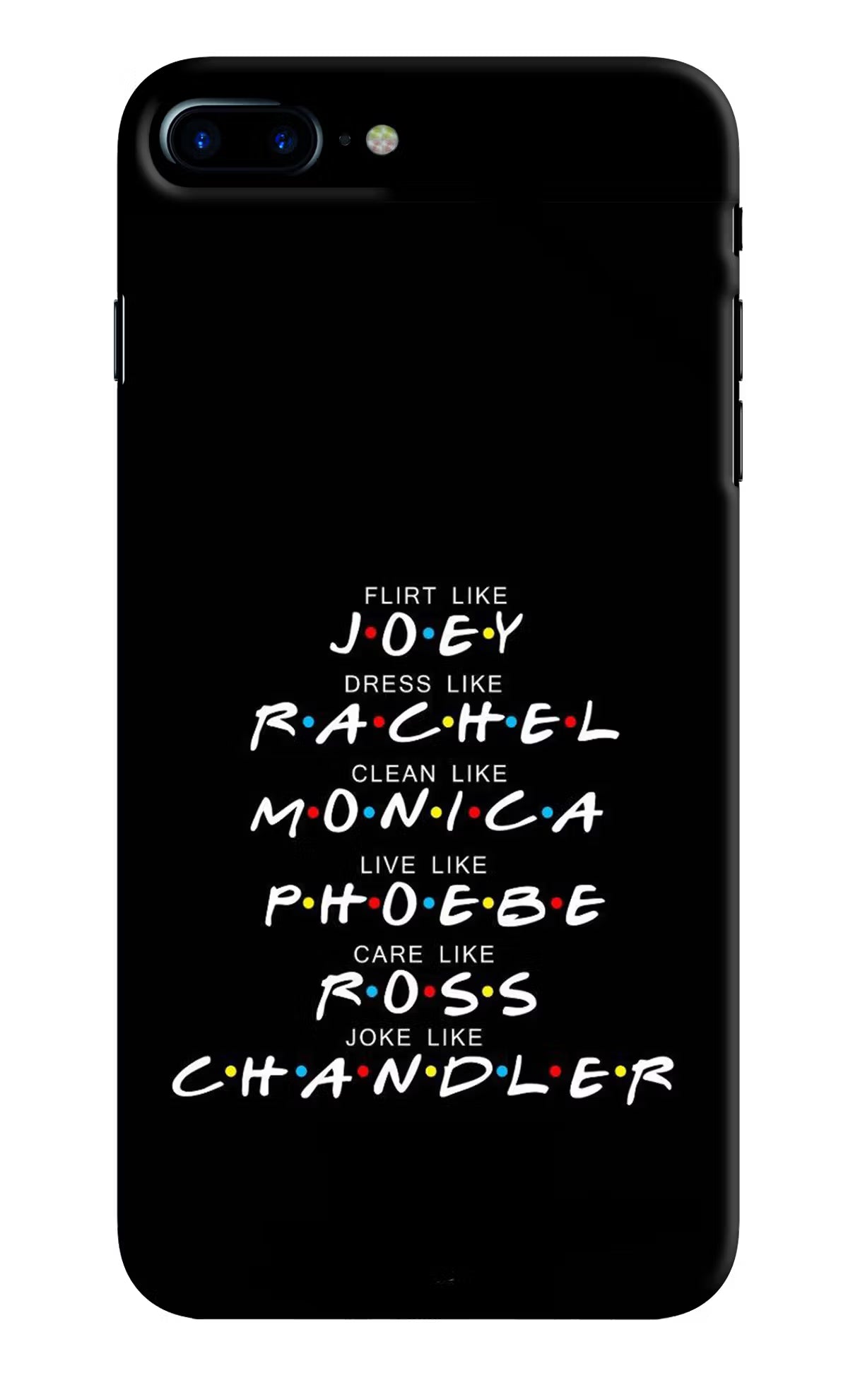 FRIENDS Character iPhone 7 Plus Hard Case Back Cover by Casekaro