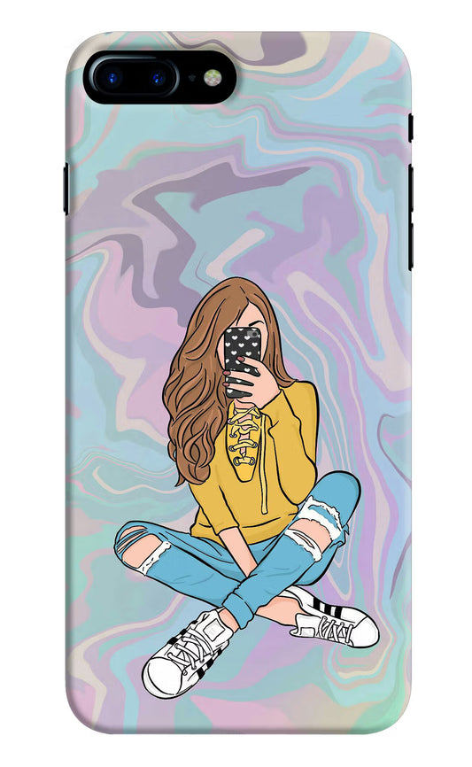 Selfie Girl iPhone 7 Plus Hard Case Back Cover by Casekaro