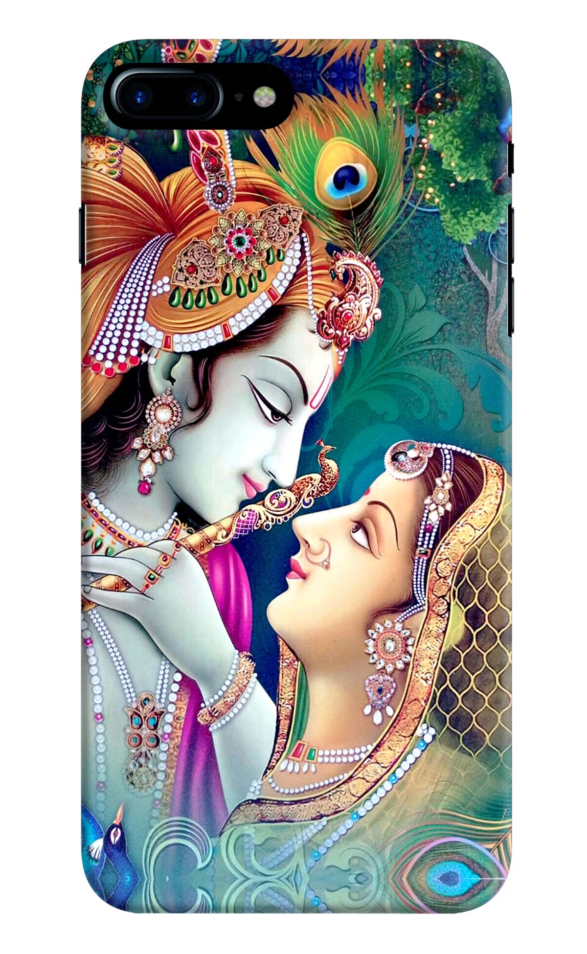 Lord Radha Krishna iPhone 7 Plus Hard Case Back Cover by Casekaro