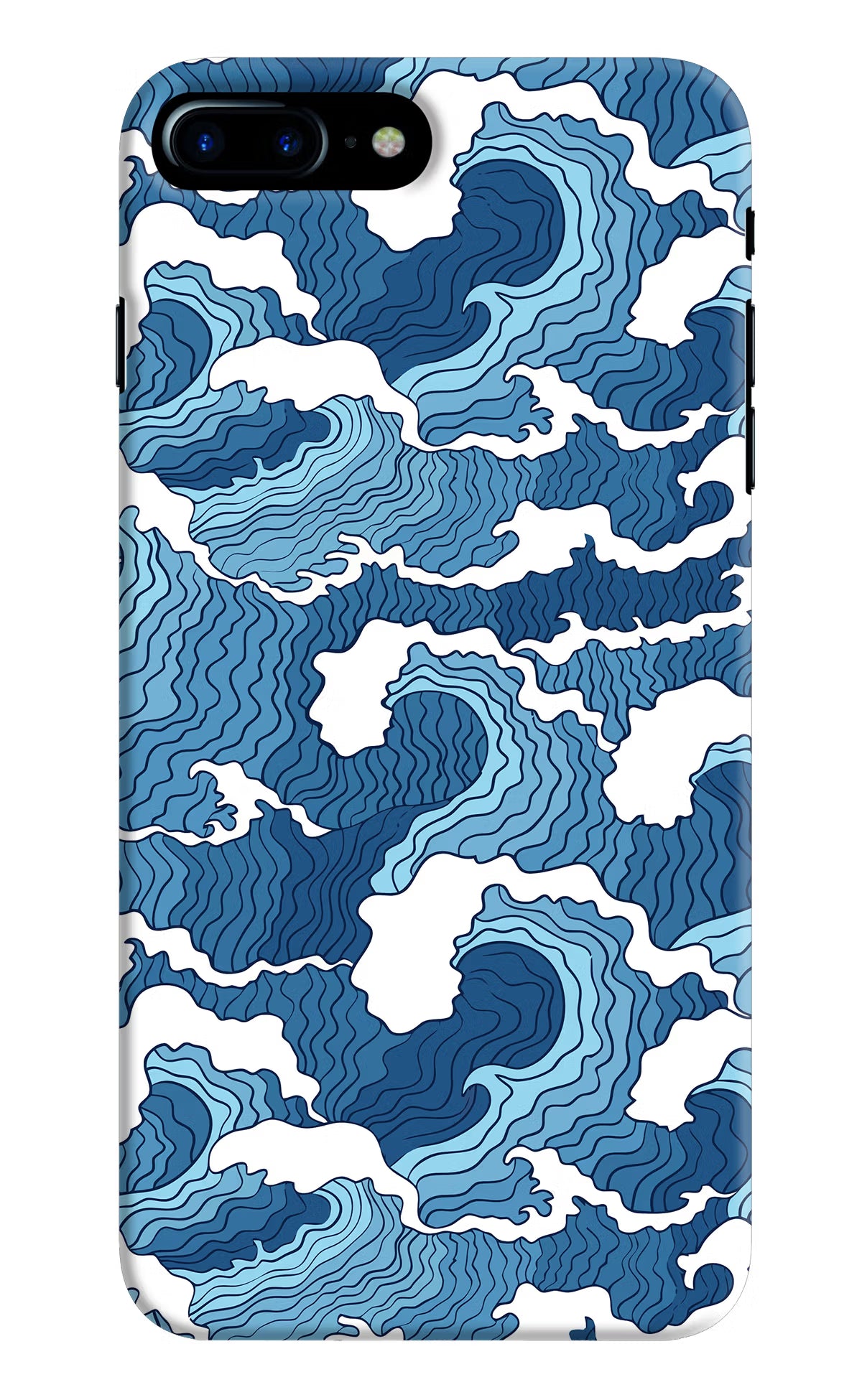Blue Waves iPhone 7 Plus Hard Case Back Cover by Casekaro