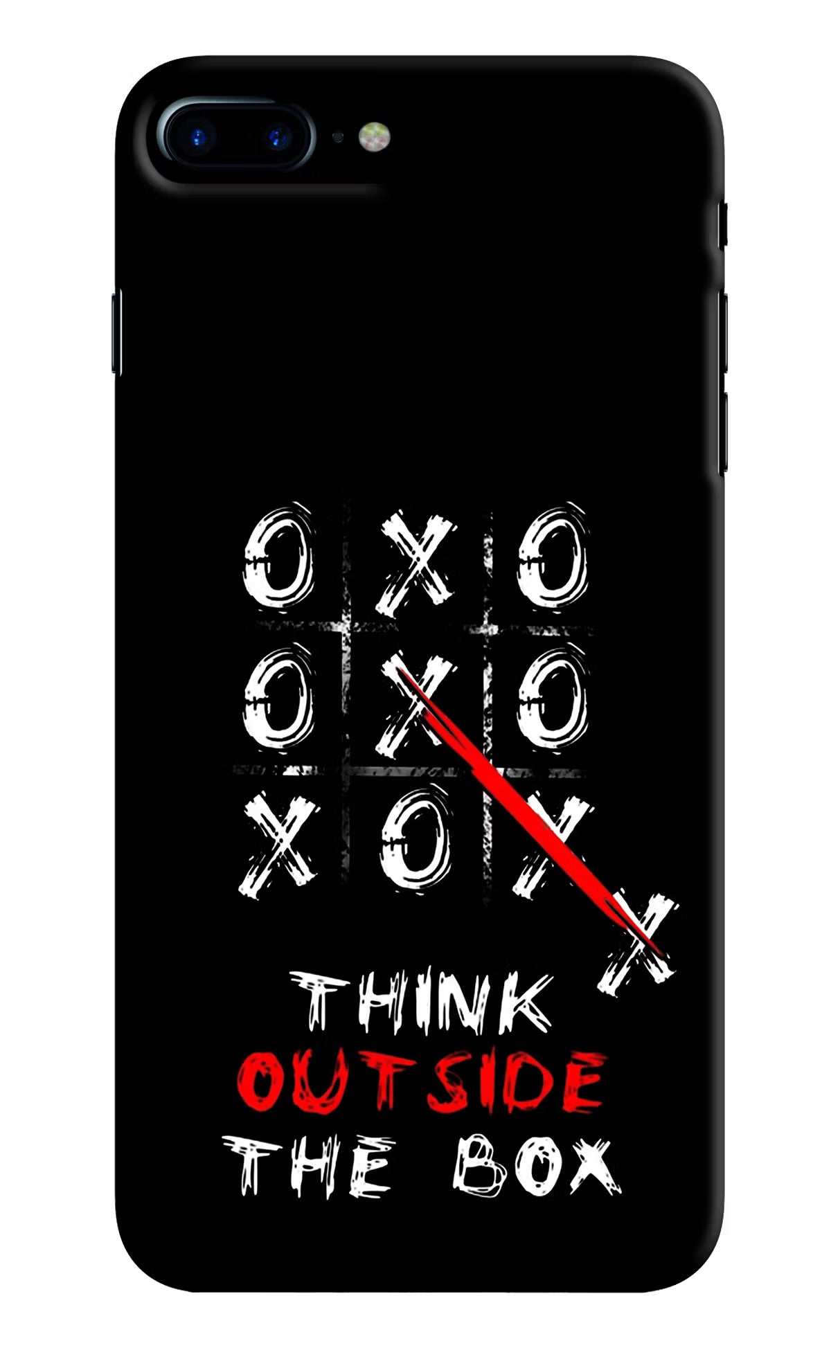 Think out of the BOX iPhone 7 Plus Hard Case Back Cover by Casekaro