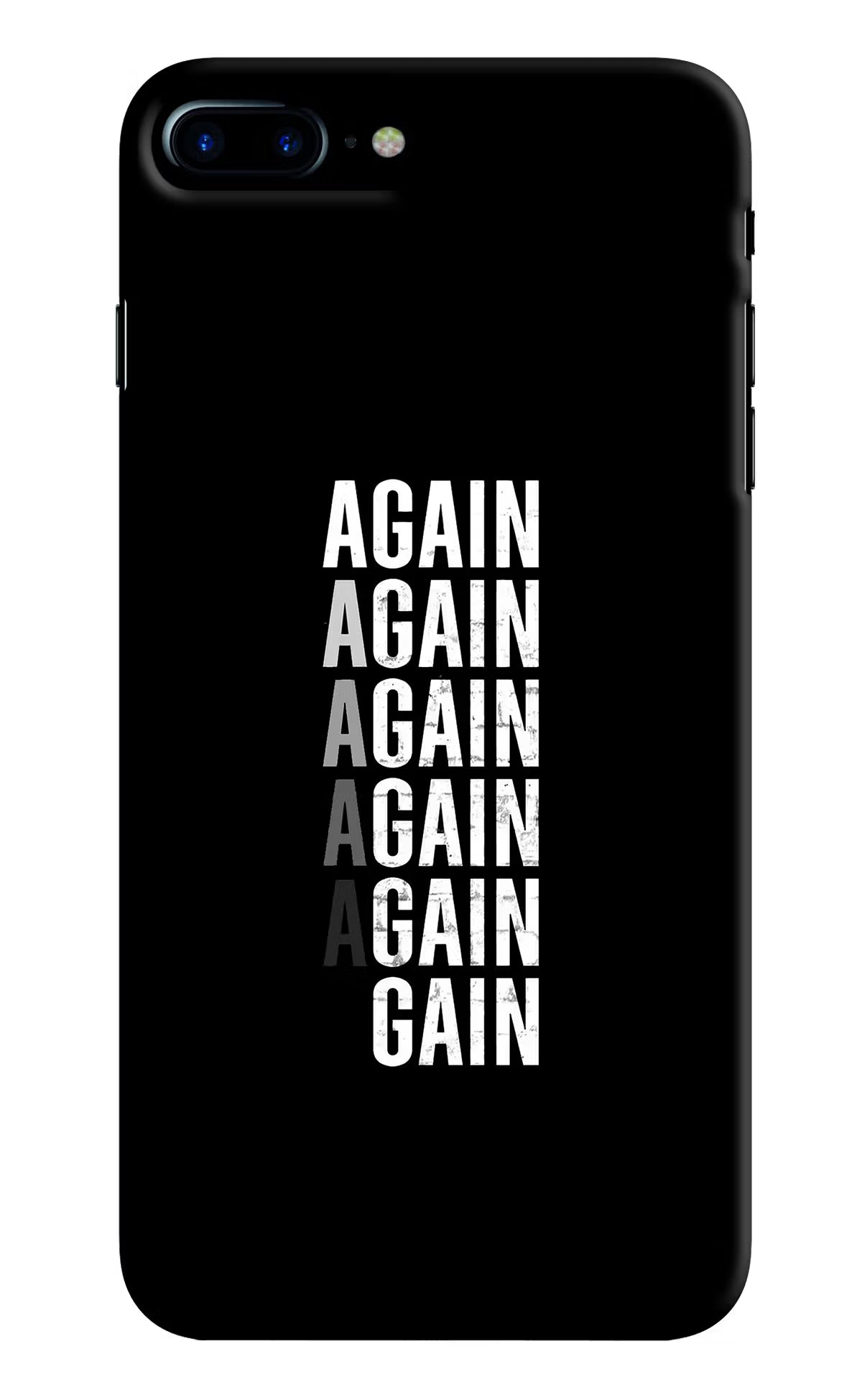Again Again Gain iPhone 7 Plus Hard Case Back Cover by Casekaro