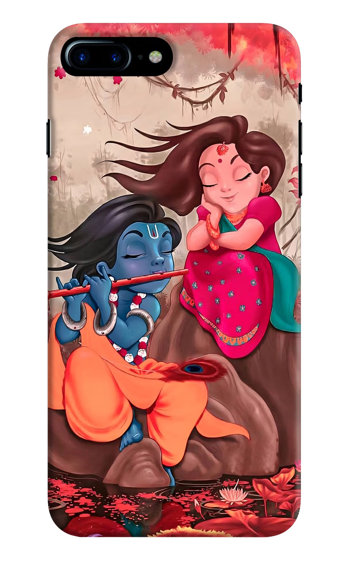 Radhe Krishna iPhone 7 Plus Hard Case Back Cover by Casekaro