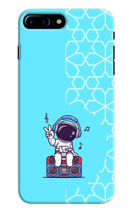 Cute Astronaut Chilling iPhone 7 Plus Hard Case Back Cover by Casekaro