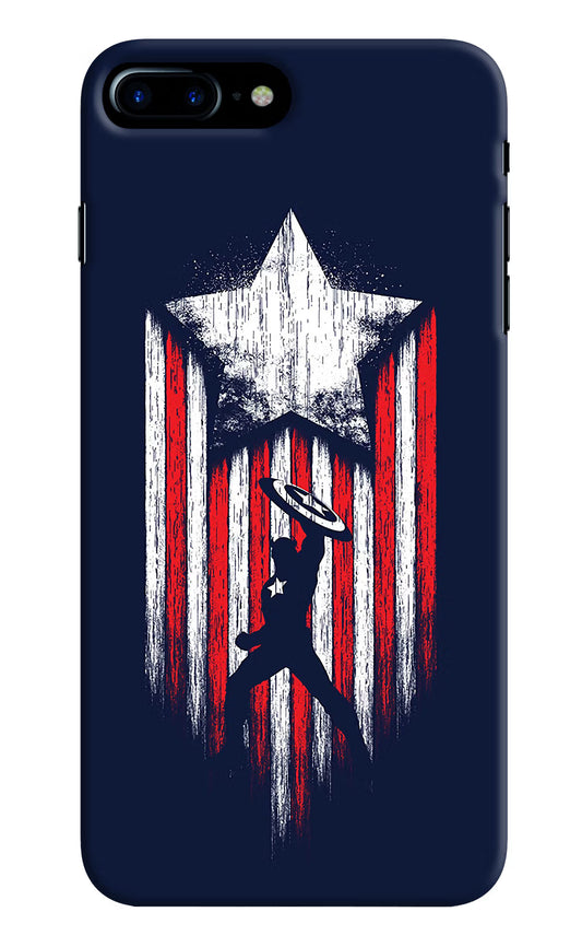 Captain America Marvel Art iPhone 7 Plus Hard Case Back Cover by Casekaro