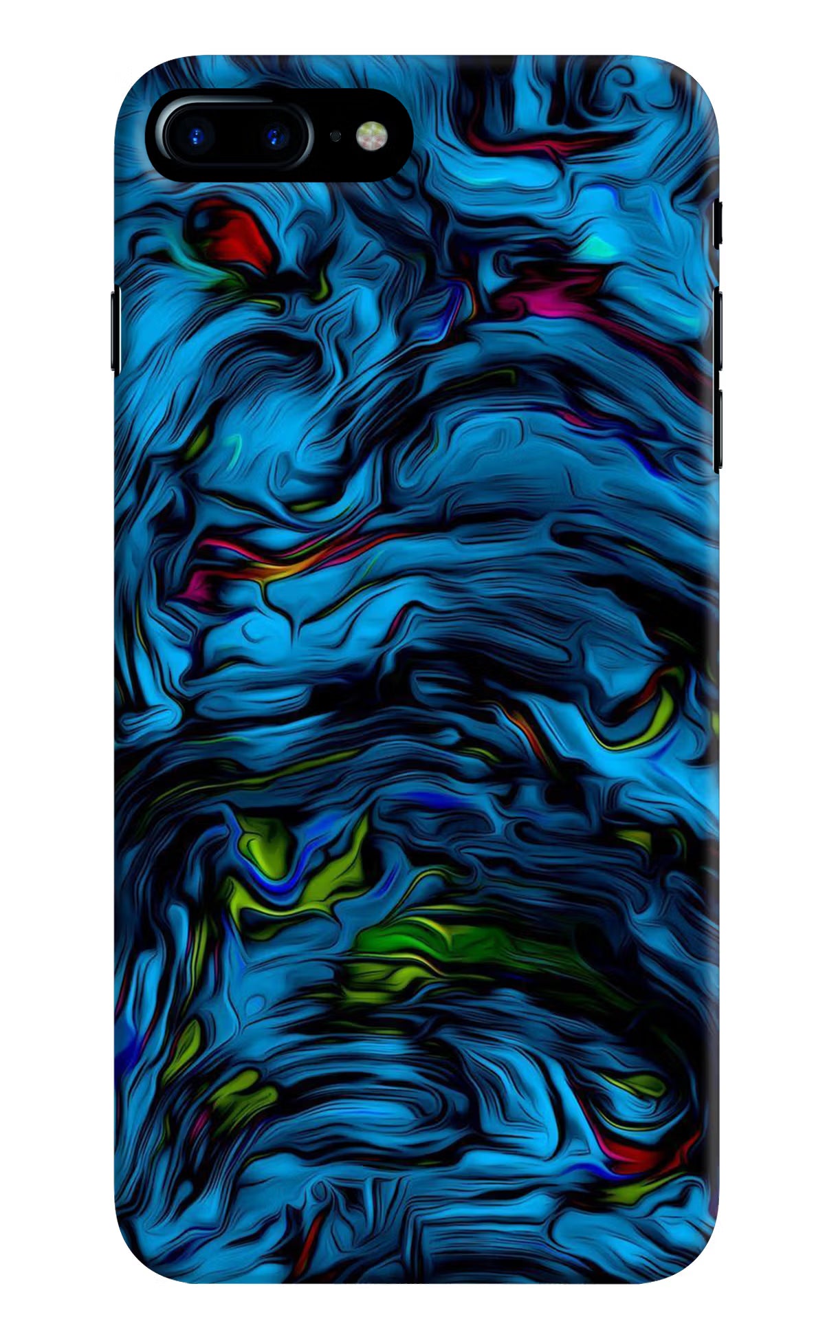 Dark Blue Abstract iPhone 7 Plus Hard Case Back Cover by Casekaro
