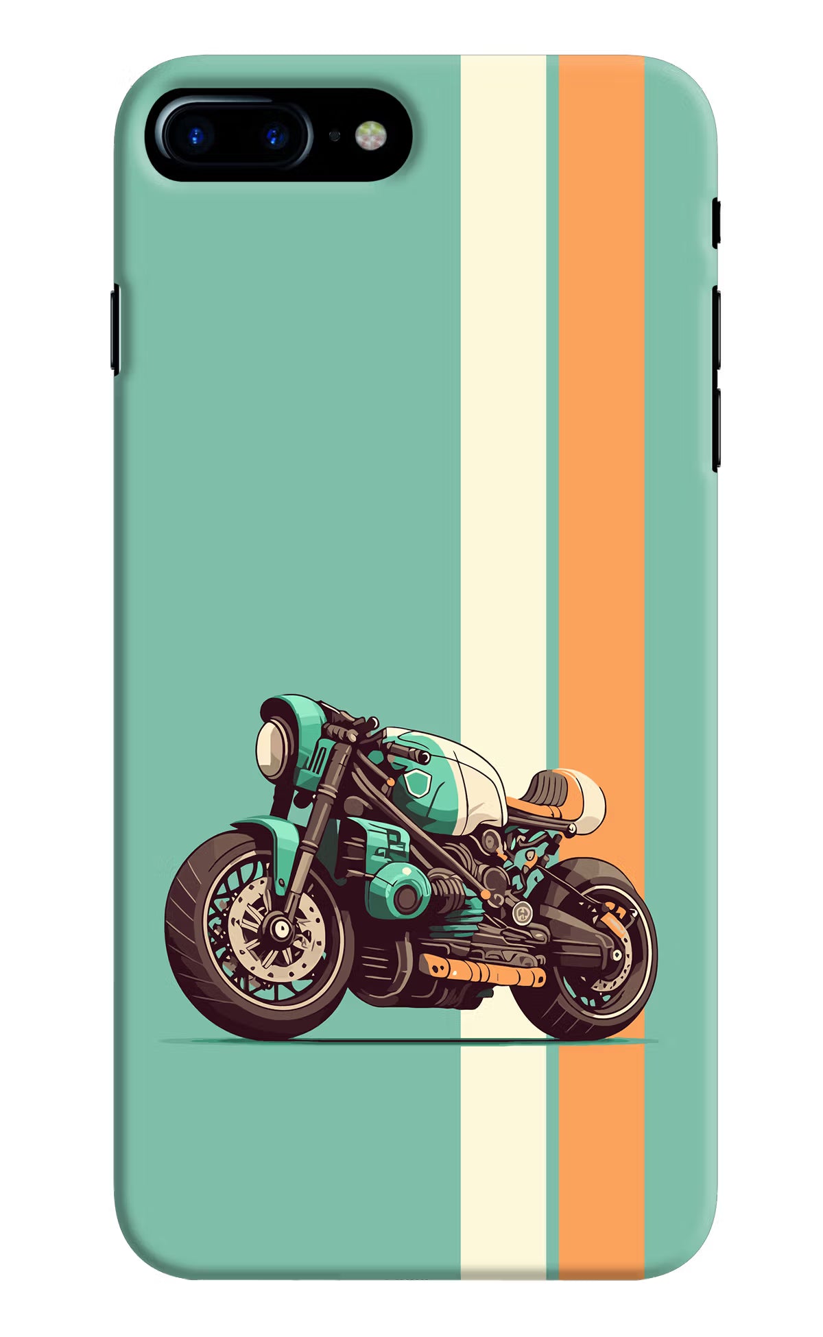 Striped Moto Drift iPhone 7 Plus Hard Case Back Cover by Casekaro