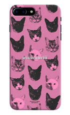 Pink Cats iPhone 7 Plus Hard Case Back Cover by Casekaro