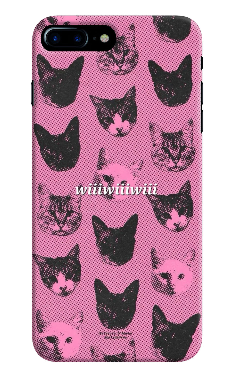 Pink Cats iPhone 7 Plus Back Cover, Hard case