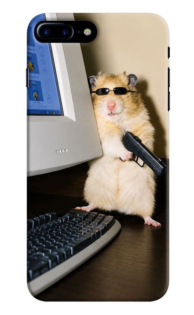 Hacker Hamster iPhone 7 Plus Hard Case Back Cover by Casekaro
