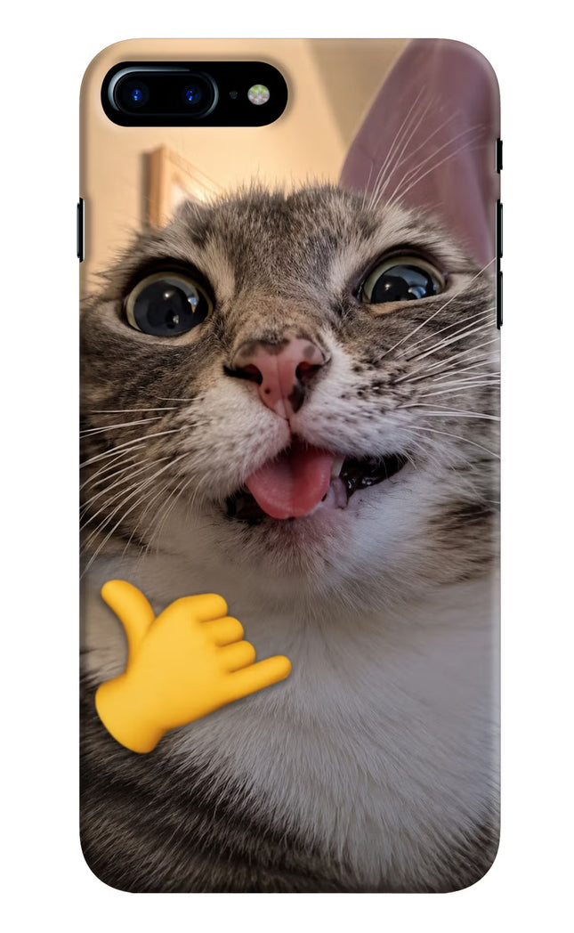 Silly Cat Call iPhone 7 Plus Hard Case Back Cover by Casekaro
