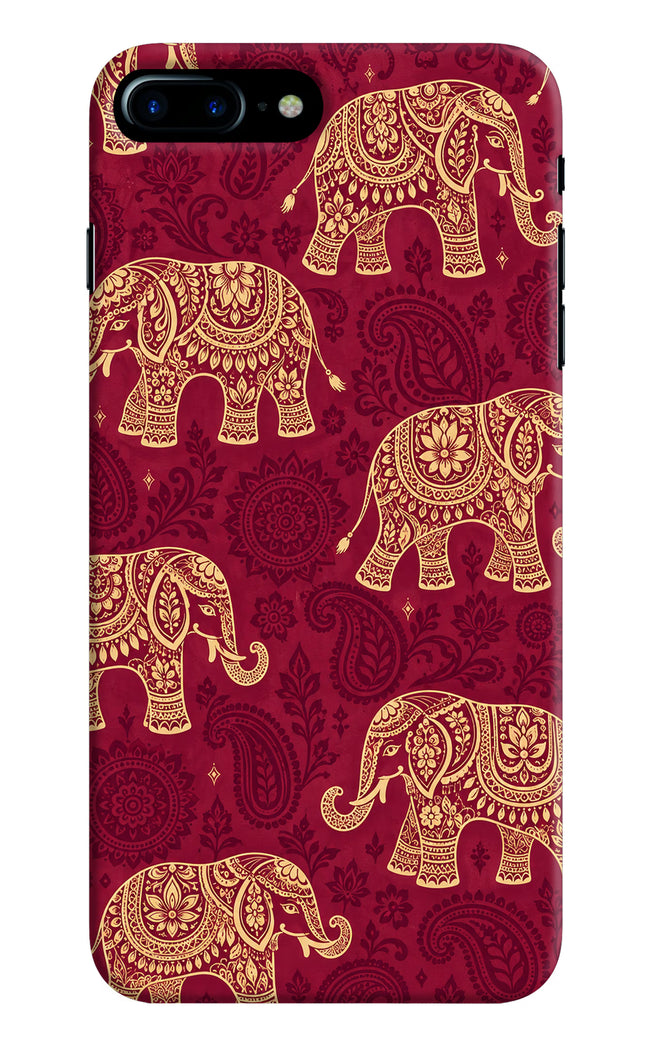 Maroon Elephant iPhone 7 Plus Hard Case Back Cover by Casekaro