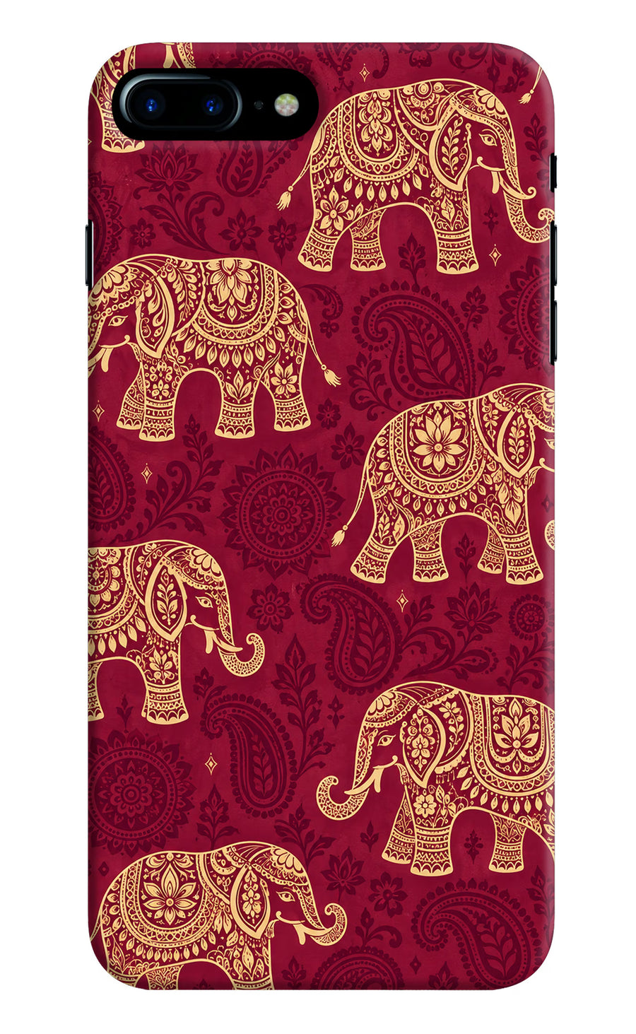 Maroon Elephant iPhone 7 Plus Back Cover, Hard case