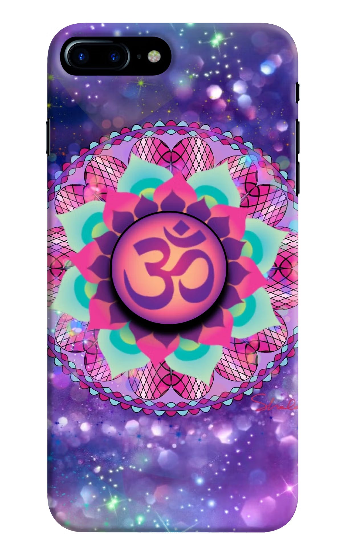 Om Purple iPhone 7 Plus Pop Case by Casekaro