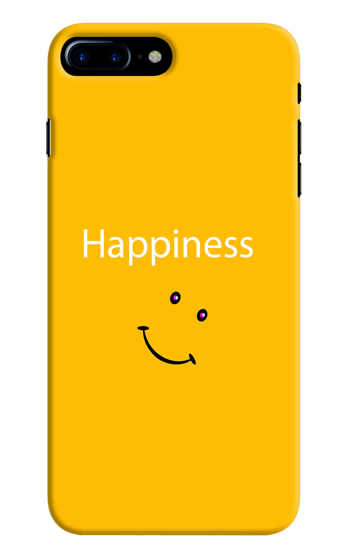 Happiness With Smiley iPhone 8 Plus Hard Case Back Cover by Casekaro