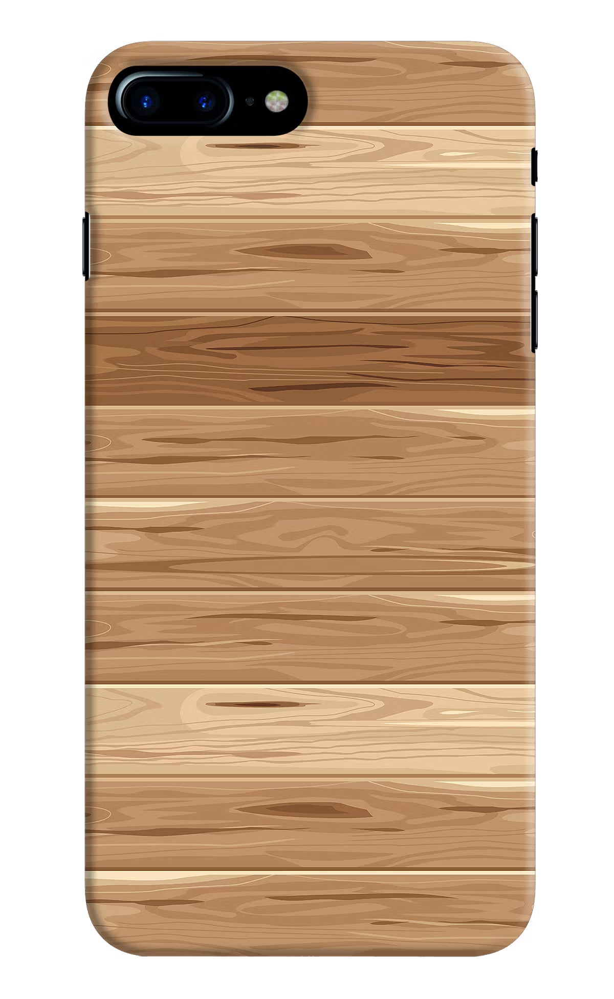 Wooden Vector iPhone 8 Plus Hard Case Back Cover by Casekaro