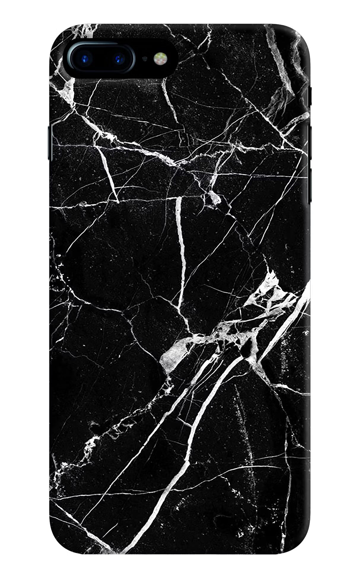 Black Marble Pattern iPhone 8 Plus Hard Case Back Cover by Casekaro
