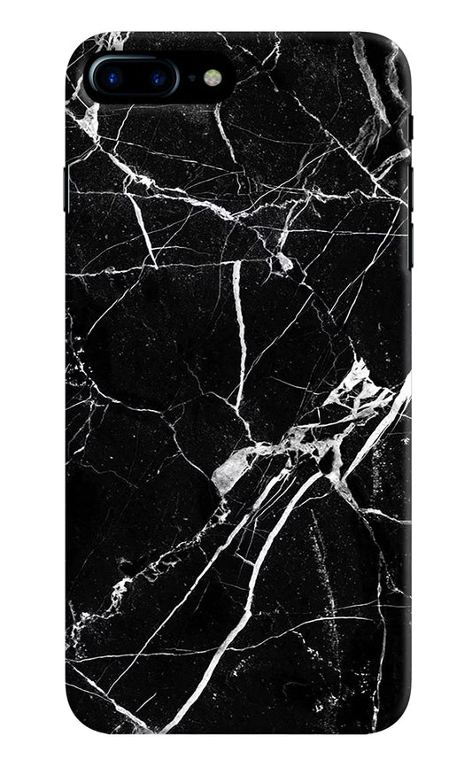 Black Marble Pattern iPhone 8 Plus Hard Case Back Cover by Casekaro