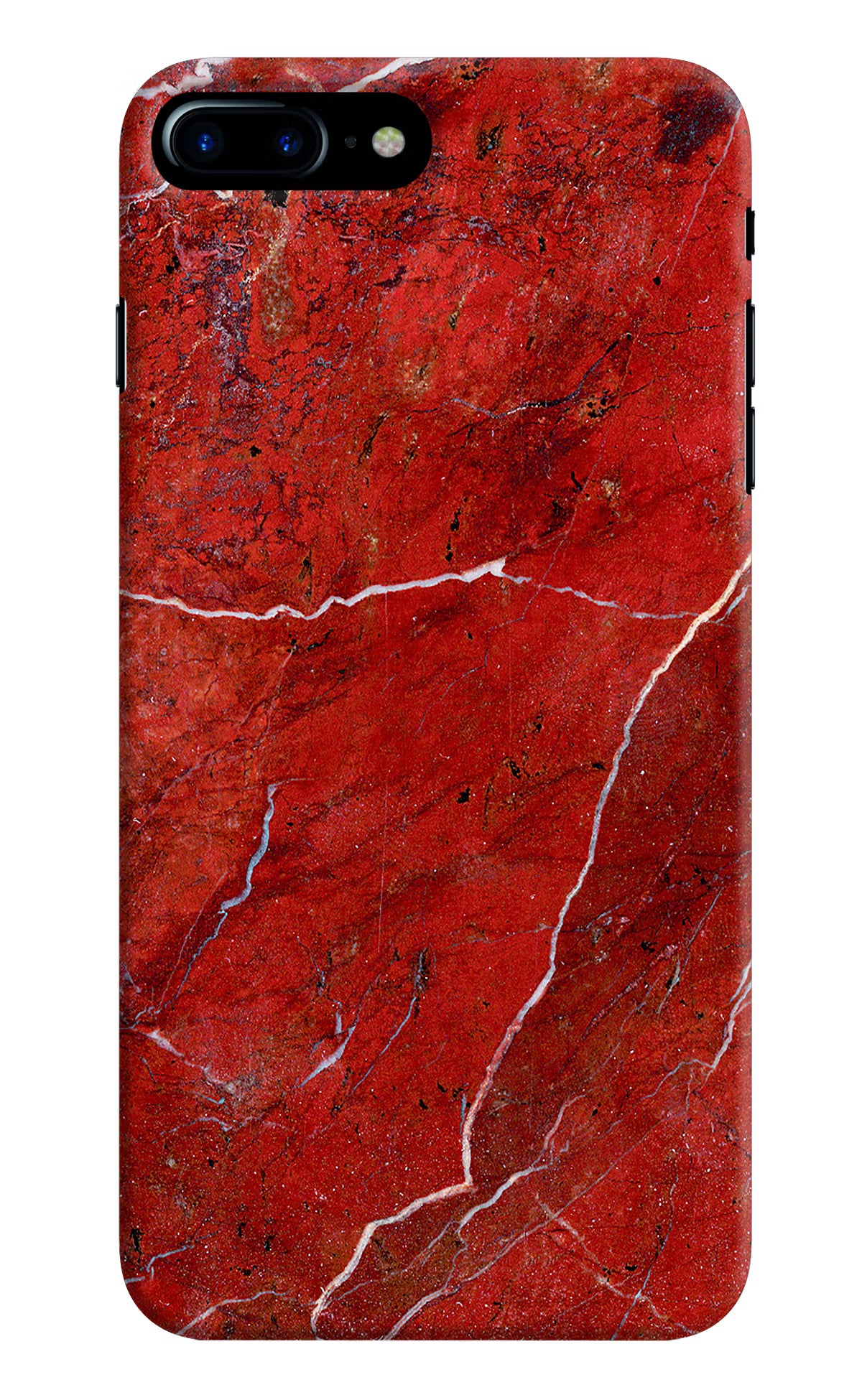 Red Marble Design iPhone 8 Plus Hard Case Back Cover by Casekaro