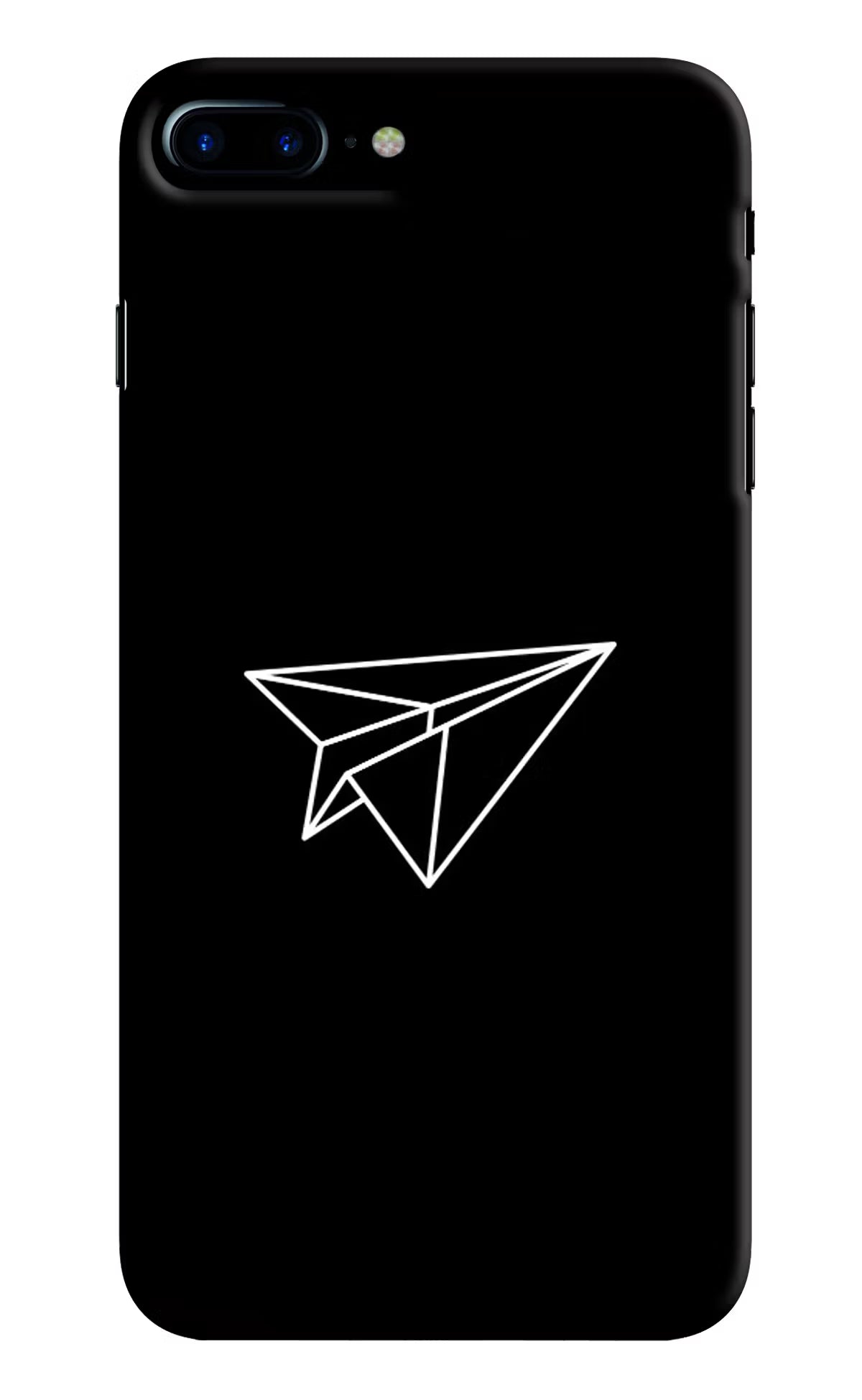 Paper Plane White iPhone 8 Plus Hard Case Back Cover by Casekaro