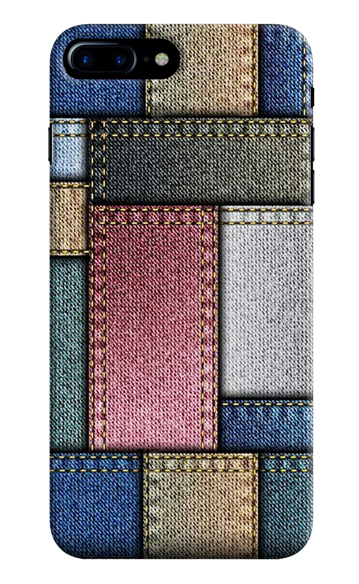 Multicolor Jeans iPhone 8 Plus Hard Case Back Cover by Casekaro