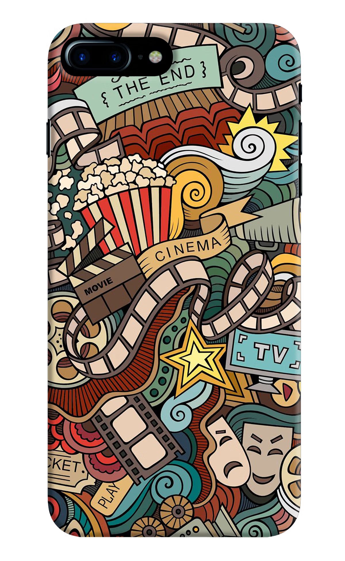 Cinema Abstract iPhone 8 Plus Hard Case Back Cover by Casekaro