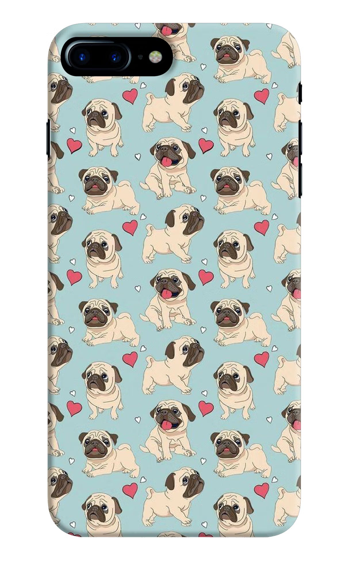 Pug Dog iPhone 8 Plus Hard Case Back Cover by Casekaro