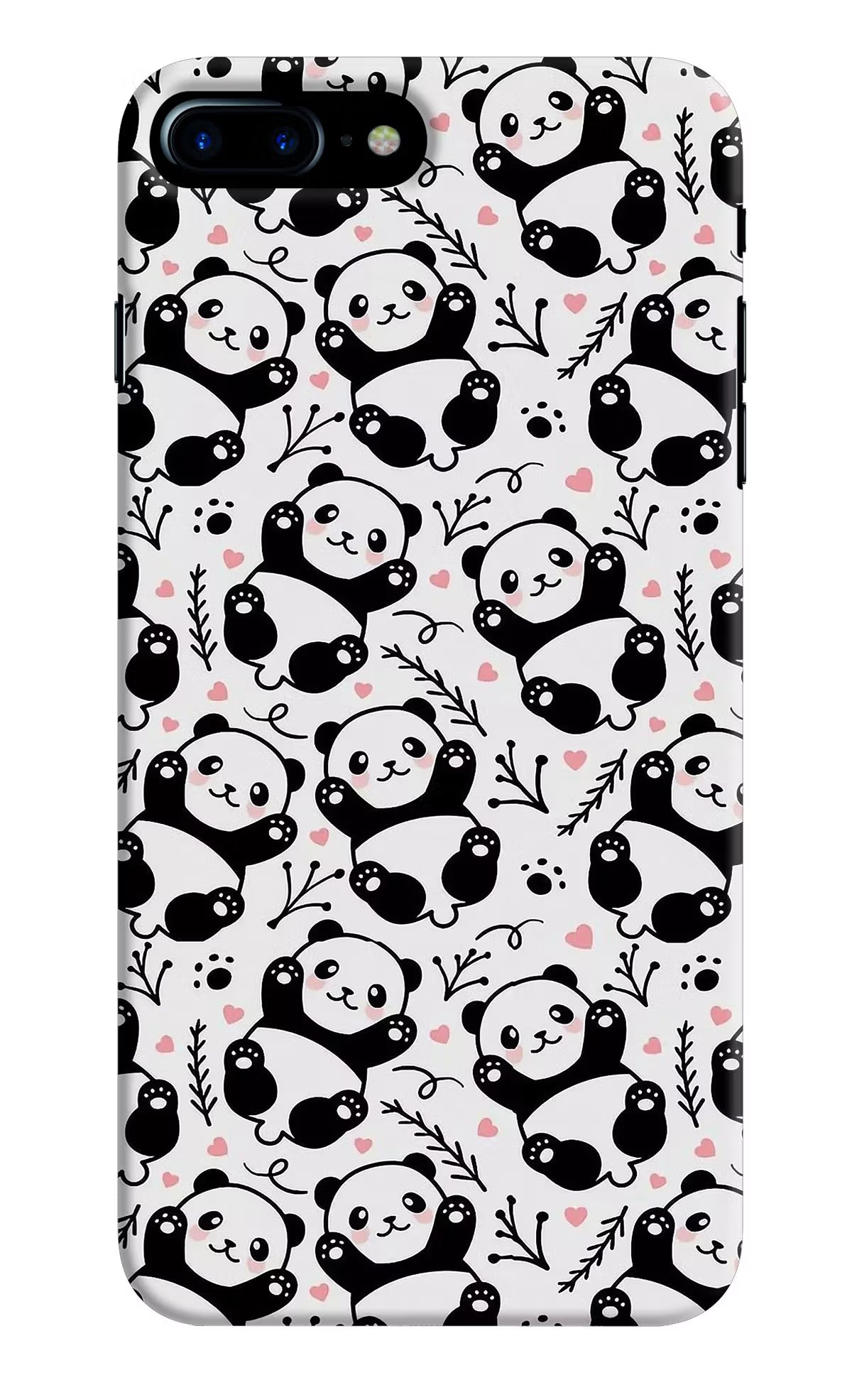 Cute Panda iPhone 8 Plus Hard Case Back Cover by Casekaro